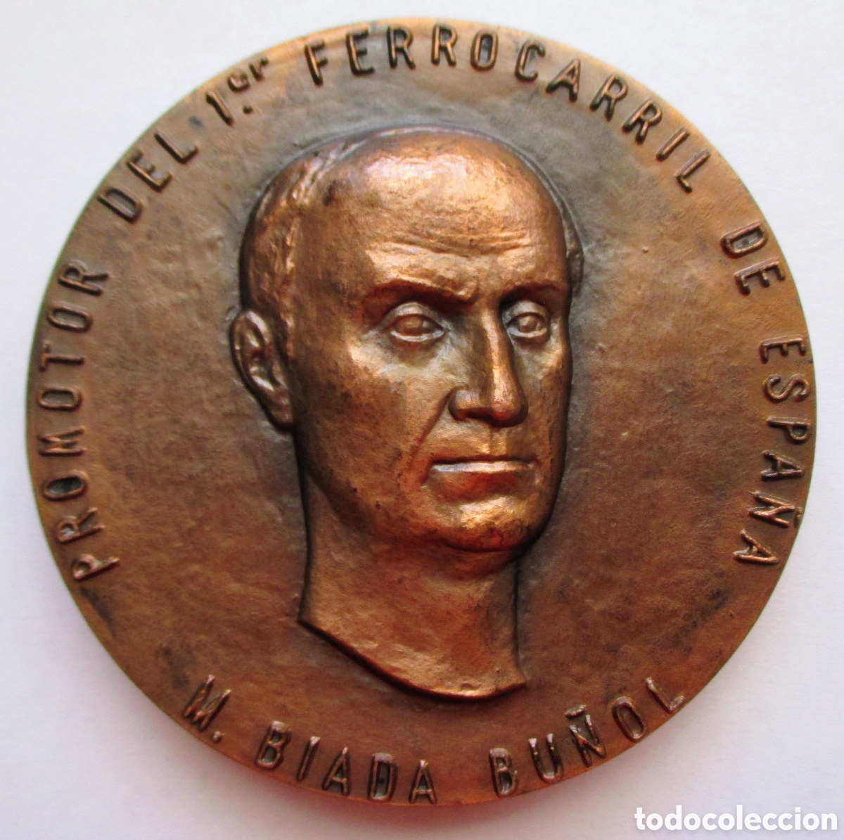 Thematic medals: Medalla FNMT - Biada Bu&ntilde;ol - Promotor Ferrocarril de Espa&ntilde;a - 1974 - Jordi Arenas Clavell