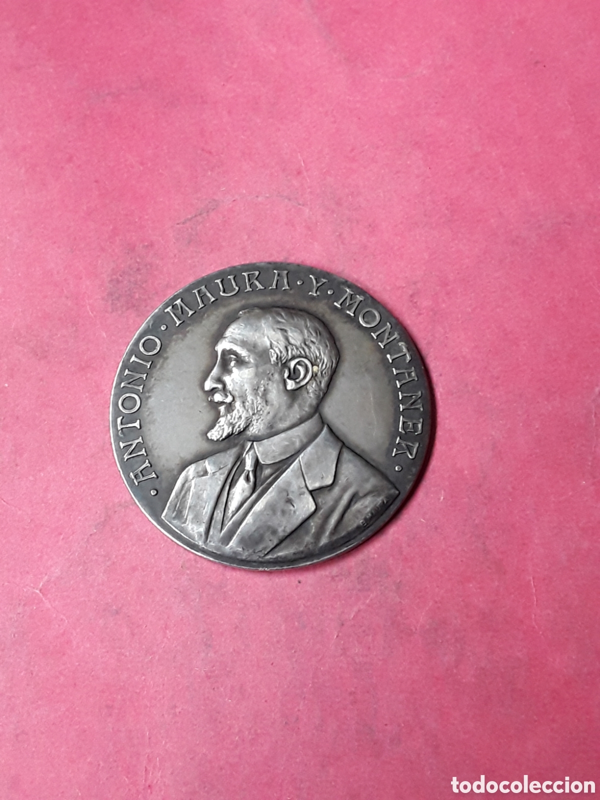 Medallas tem&aacute;ticas: MEDALLA PLATA ANTONIO MAURA Y MONTANER. 1917