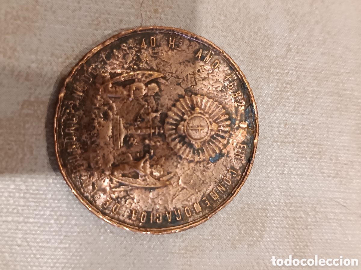 Medallas tem&aacute;ticas: Medalla feligreses Santa Mar&iacute;a del Mar 1882