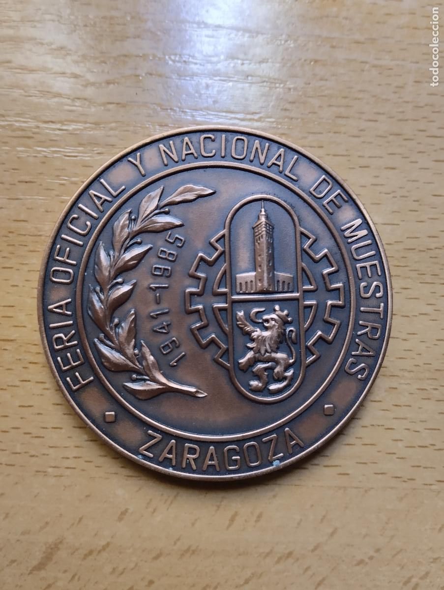 Medallas tem&aacute;ticas: MEDALLA BRONCE INAGURACION FERIA DE MUESTRAS DE ZARAGOZA 1986