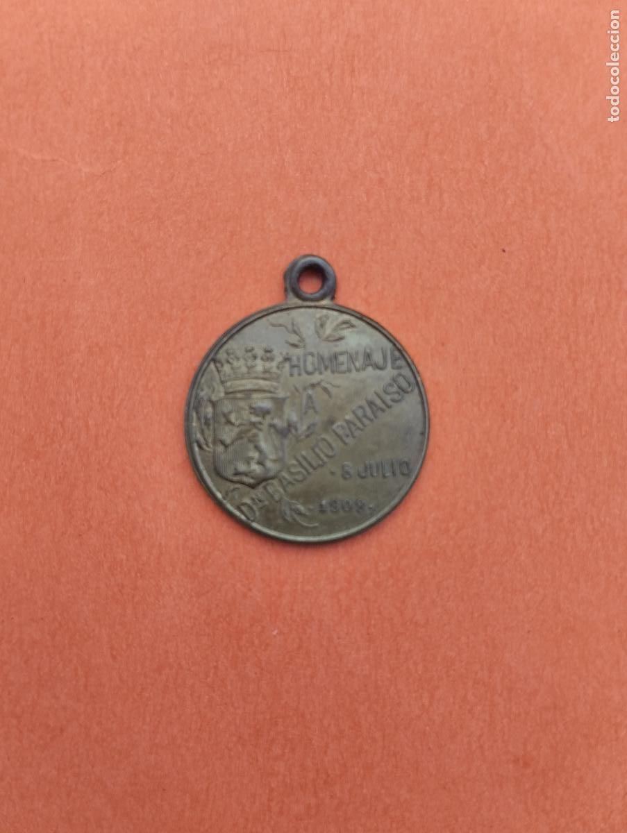 Medallas tem&aacute;ticas: MEDALLA HOMENAJE A BASILIO PARAISO A&Ntilde;O 1908