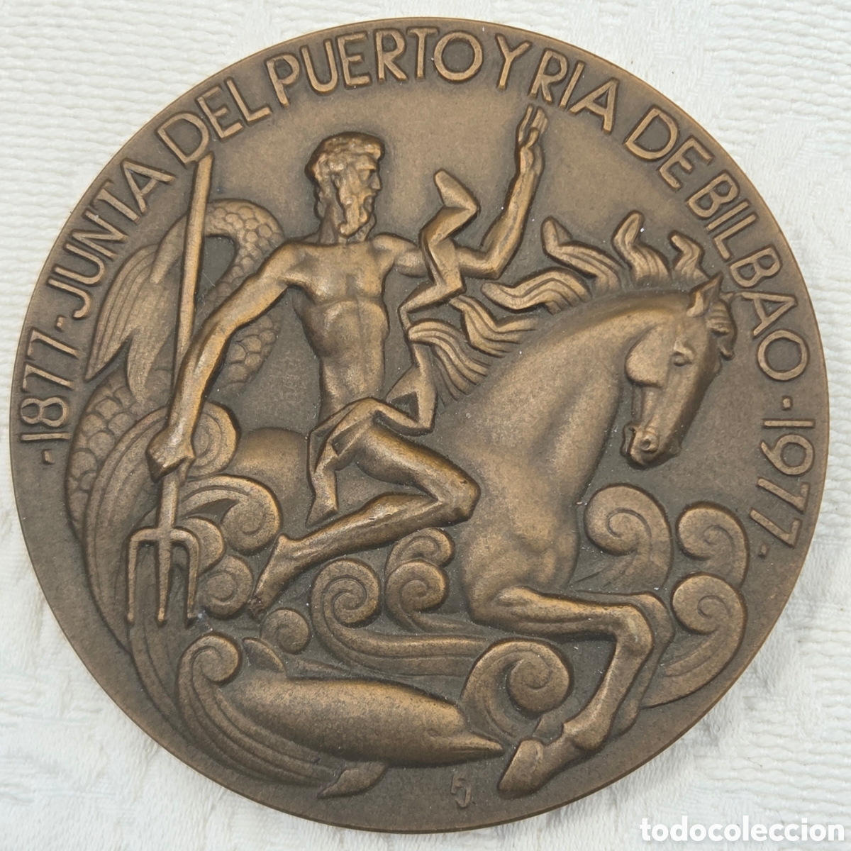 Medallas tem&aacute;ticas: MEDALLA BRONCE JUNTA DEL PUERTO Y R&Iacute;A DE BILBAO 1977