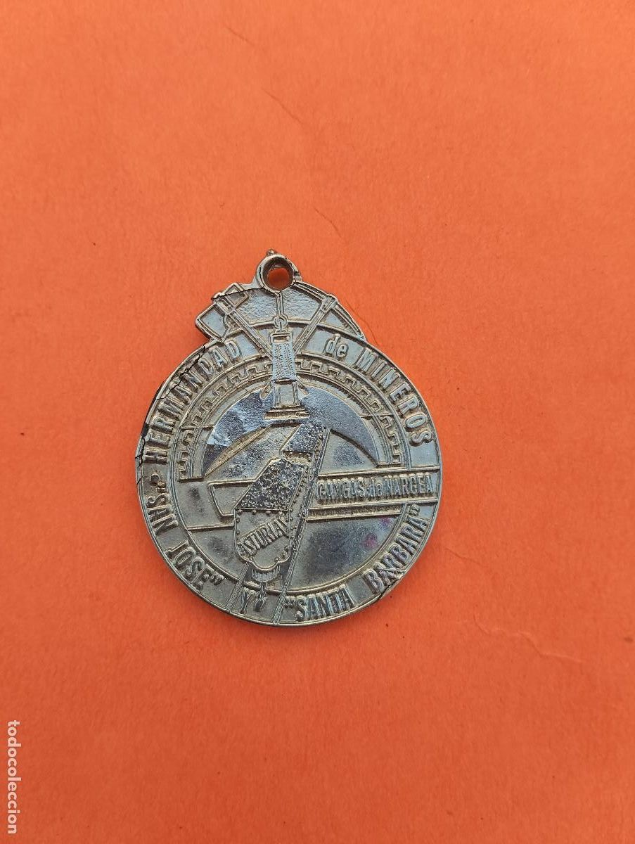 Medallas tem&aacute;ticas: MEDALLA HERMANDAD DE MINEROS CANGAS DE NARCEA ASTURIAS SANTA BARBARA SAN JOSE