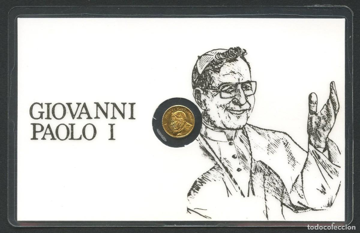 Medallas tem&aacute;ticas: MEDALLA, CARNET CONMEMORATIVO, SANTO PADRE GIOVANNI PAOLO I