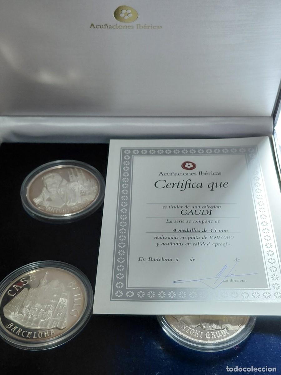 Medallas tem&aacute;ticas: RARISIMA COLECCION MEDALLAS GAUDI CON CERTIFICADO - PLATA 999