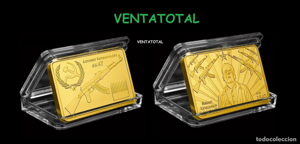 Medallas tem&aacute;ticas: LINGOTE ORO 22 KILATES ( HOMENAJE AL FUSIL DE ASALTO SOVIETICO KALASHNIKOV )LEER DENTRO DESCRIPCION