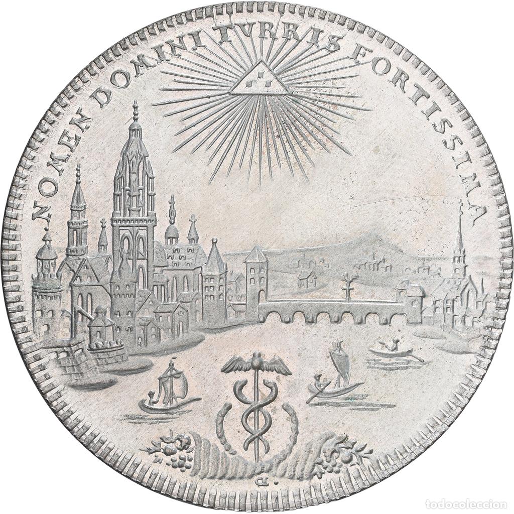 Medallas tem&aacute;ticas: [#1167609] Alemania, medalla, Plata, Ville Libre de Francfort, reproduction de Thaler, EBC