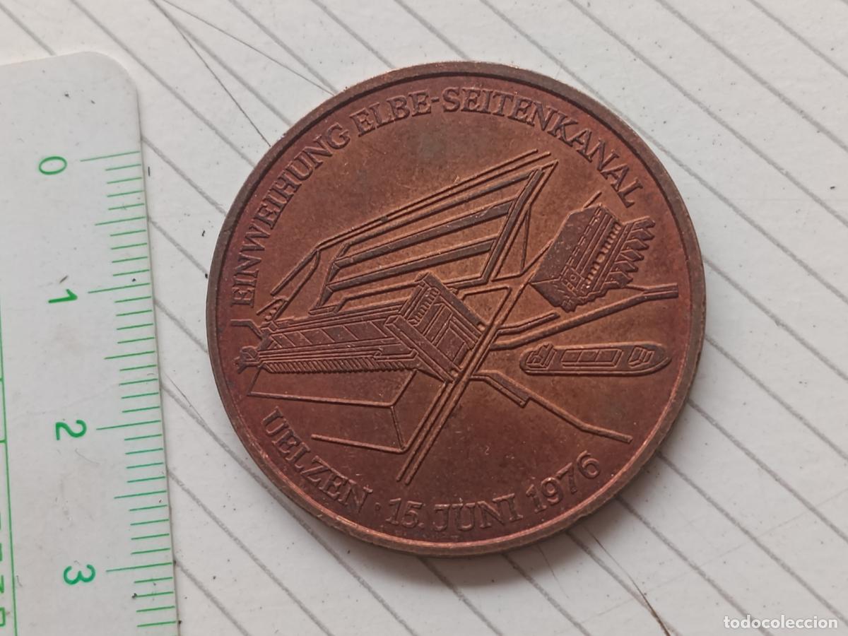 Medallas tem&aacute;ticas: Alemania. Hamburg, Niedersachsen. 1976. Canal del Elba