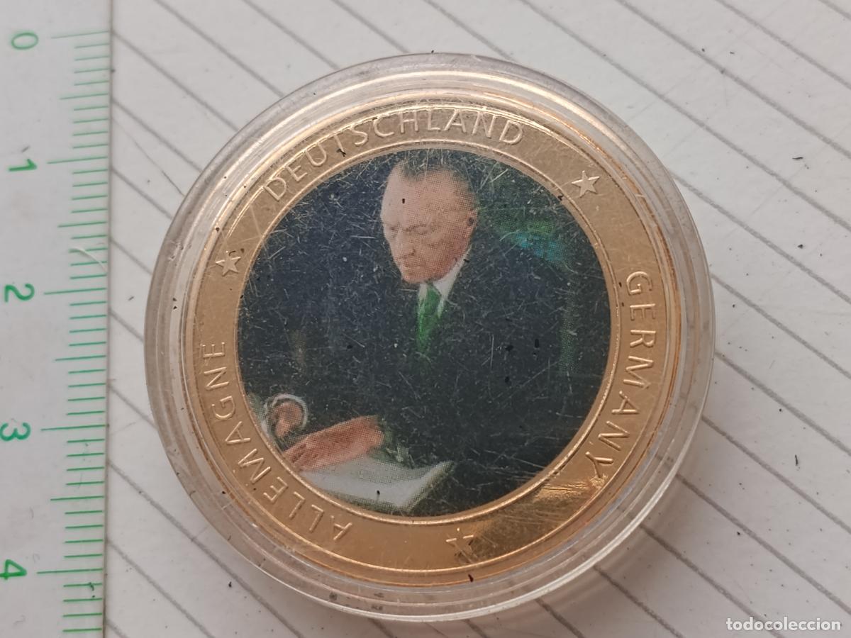 Medallas tem&aacute;ticas: Historical Europe. Adenauer. Medalla. Alemania