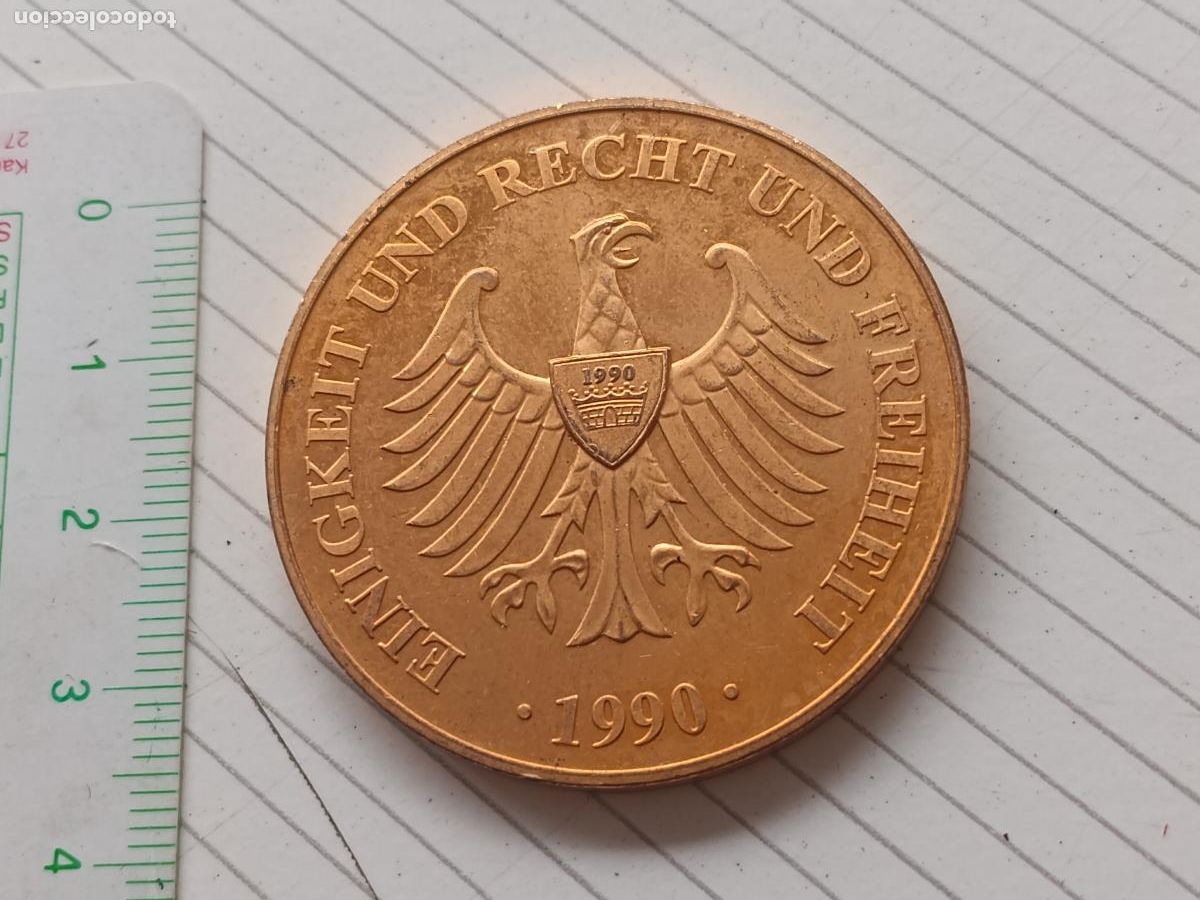 Medallas tem&aacute;ticas: Alemania. Reunificaci&oacute;n alemana. Medalla 1990