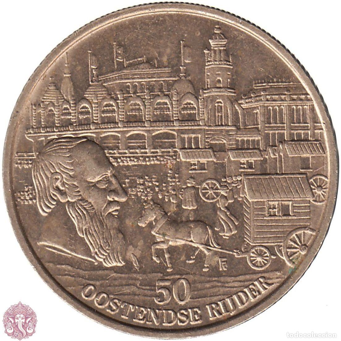 Medallas tem&aacute;ticas: OOSTENDE Ficha Municipal 25 Ridjer 1983 - Hippodroom Wellington - GMJ# 1980/4a B&Eacute;LGICA