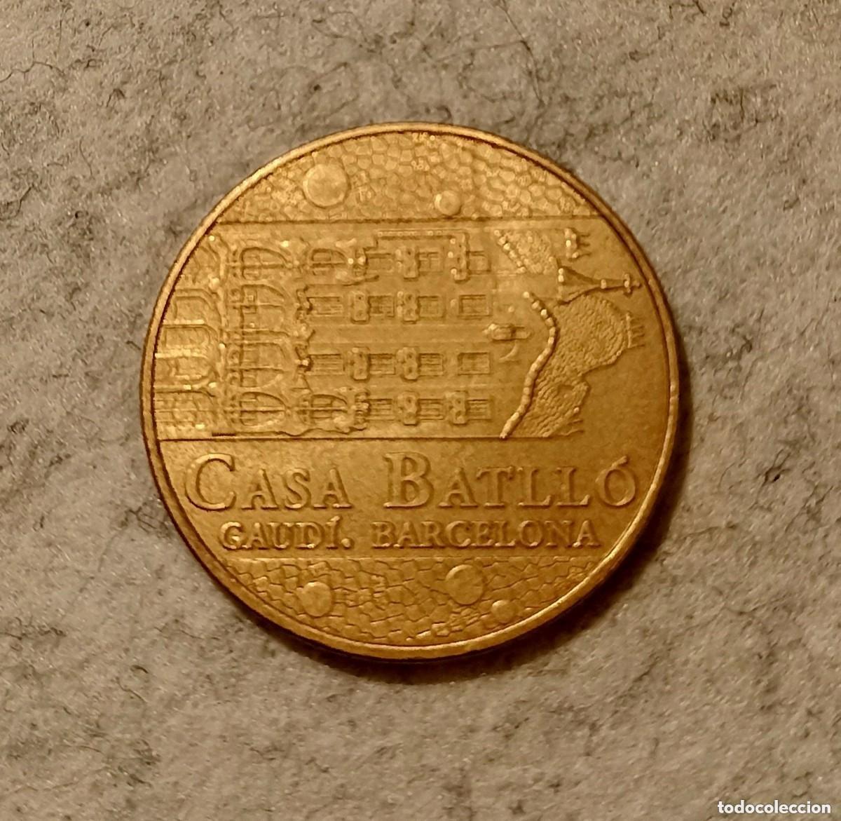 Medallas tem&aacute;ticas: MEDALLA DE LA MONNAIE DE PARIS. CASA BATLLO. GAUDI. BARCELONA. DORADA