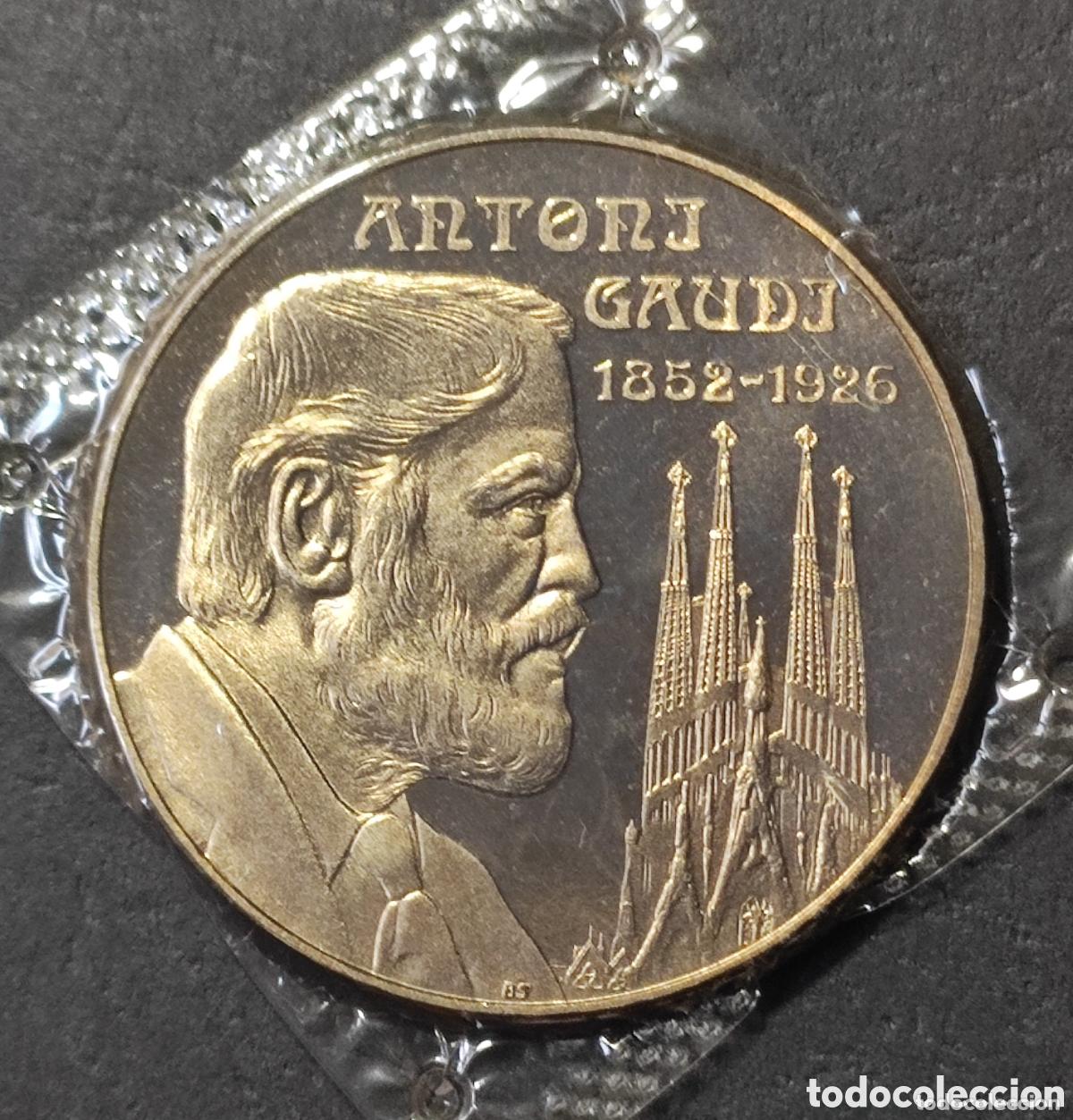 Medallas tem&aacute;ticas: MONEDA DE 5 ECU DE CATALU&Ntilde;A 1994 DEDICADA A ANTONI GAUDI . 1852-1926. EN SU PLASTICO CON CERTIFICADO