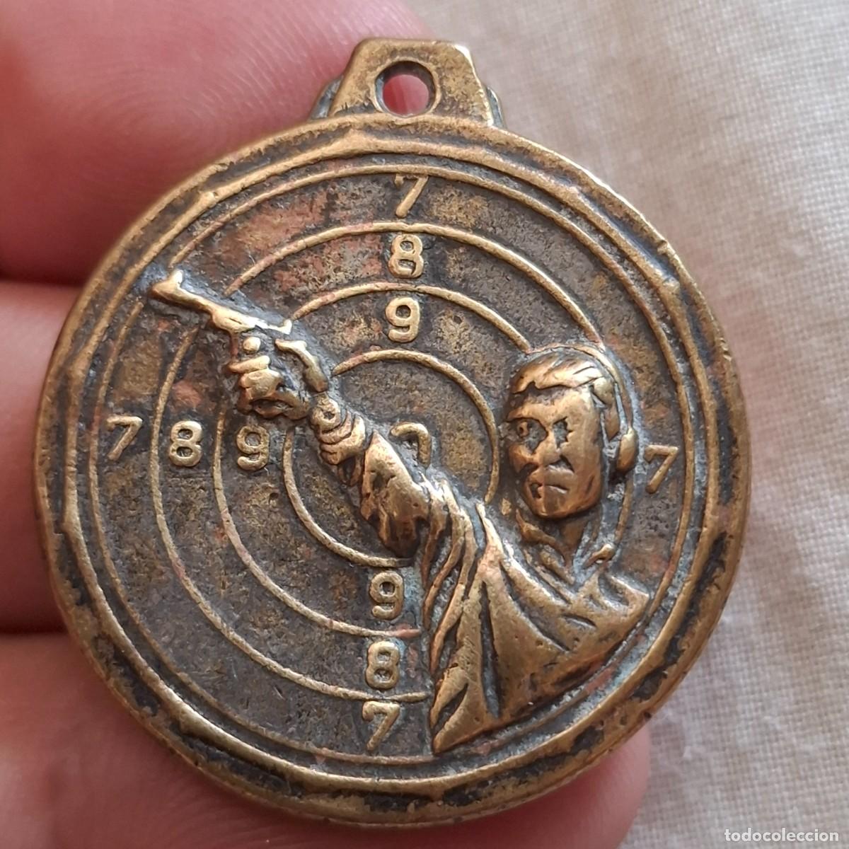 Medallas tem&aacute;ticas: Bonita y antigua medalla de tiro de precidion