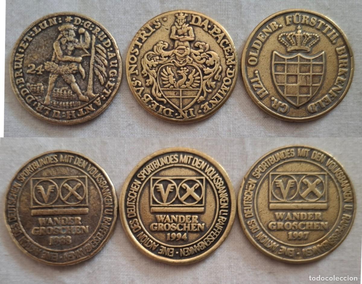 Medaglie tematiche: ALEMANIA lote de 3 Medallas Wander Groschen 1988 /1994/ 1997 30mm