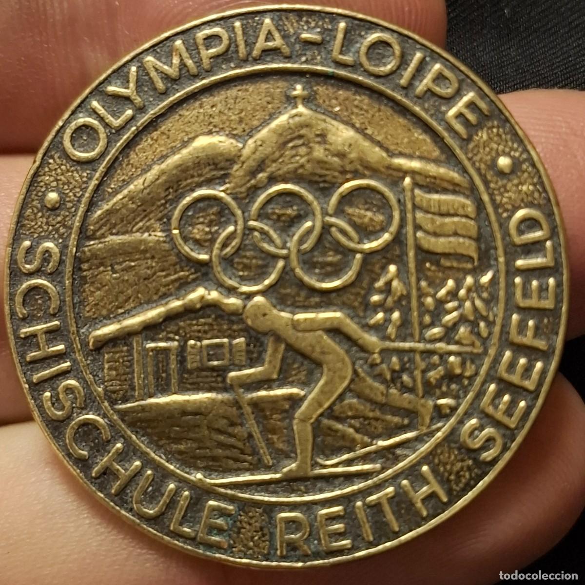 Medallas tem&aacute;ticas: medalla de recuerdo de la escuela de esqu&iacute; &rdquo;Reith Seefeld&rdquo; en Austria a&ntilde;os 70.