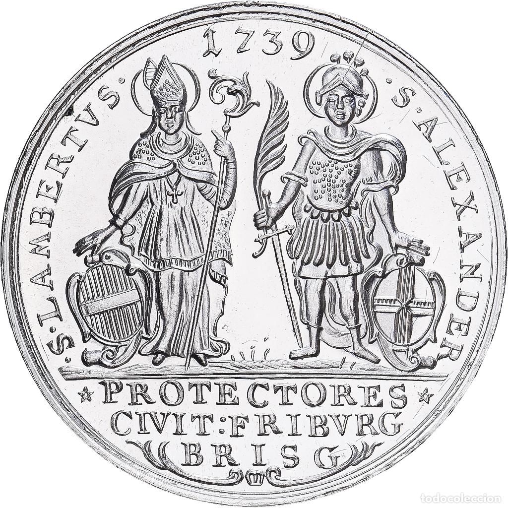 Medallas tem&aacute;ticas: [#1167657] Alemania, medalla, Ville de Fribourg, 1980, Plata, Restrike, SC
