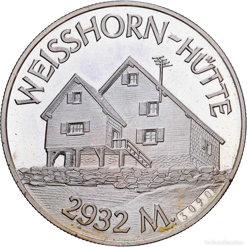 Medallas tem&aacute;ticas: [#1167666] Suiza, medalla, Weisshornh&uuml;tte, Plata, SC
