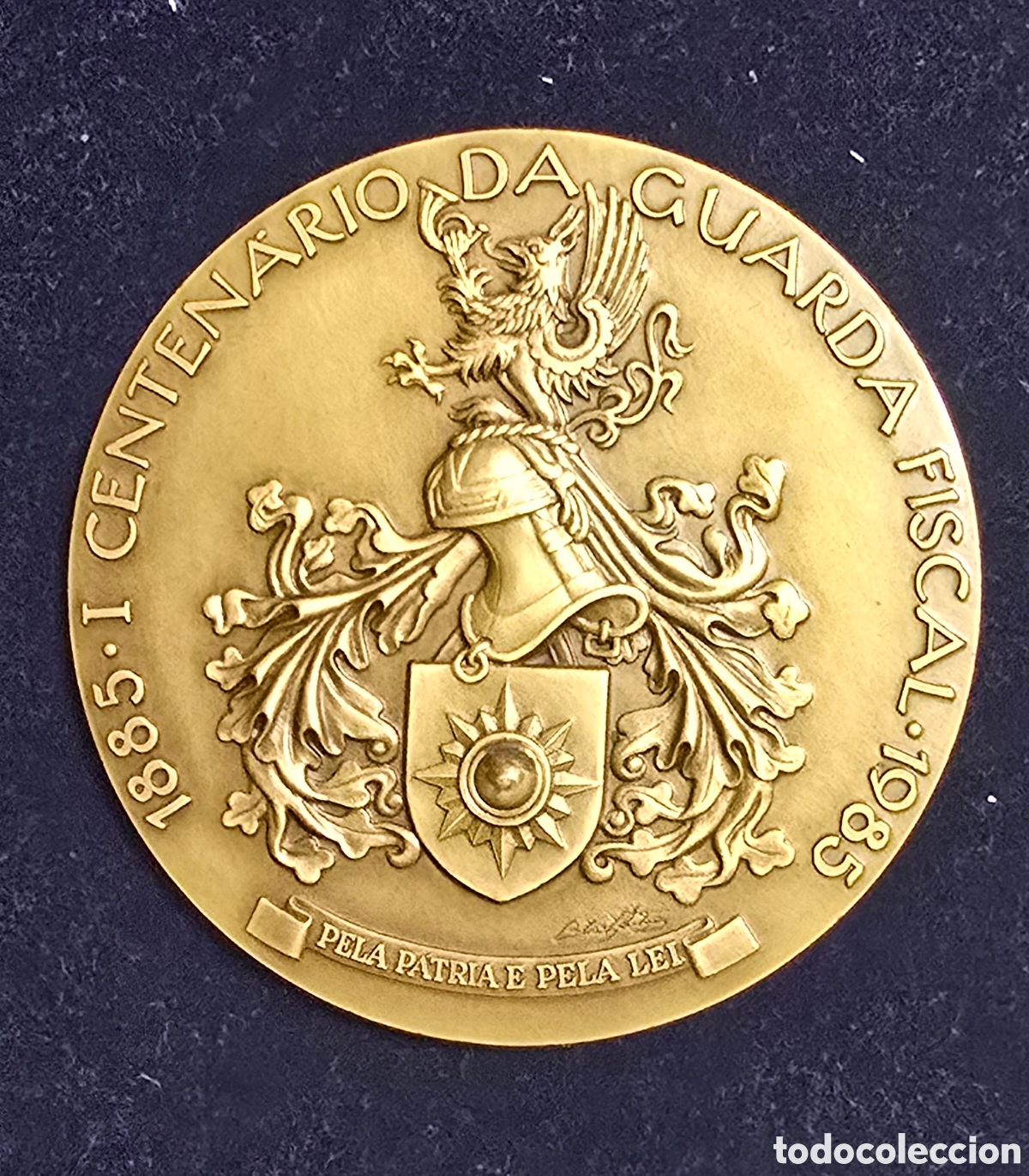 Medallas tem&aacute;ticas: Portugal Medalla de Bronce Guardia Fiscal 1885-1985