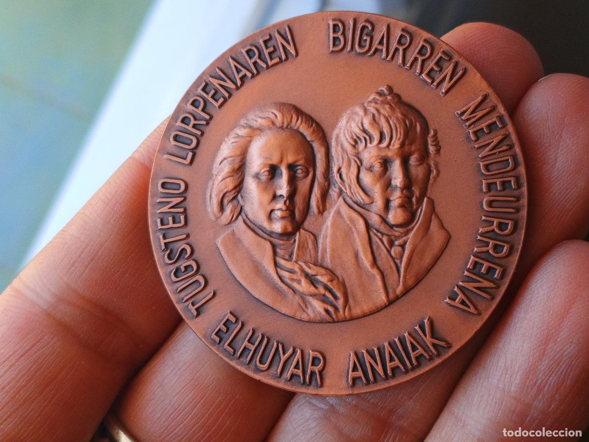 Medallas tem&aacute;ticas: Medalla Bergara, Vergara. 1983. Hermanos Elhuyar
