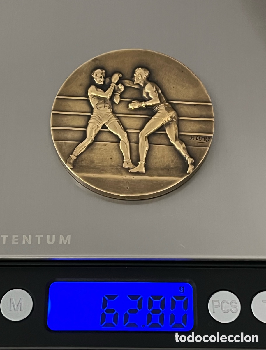 Medallas tem&aacute;ticas: Antigua Medalla francesa de bronce - Boxeo - Foto 7