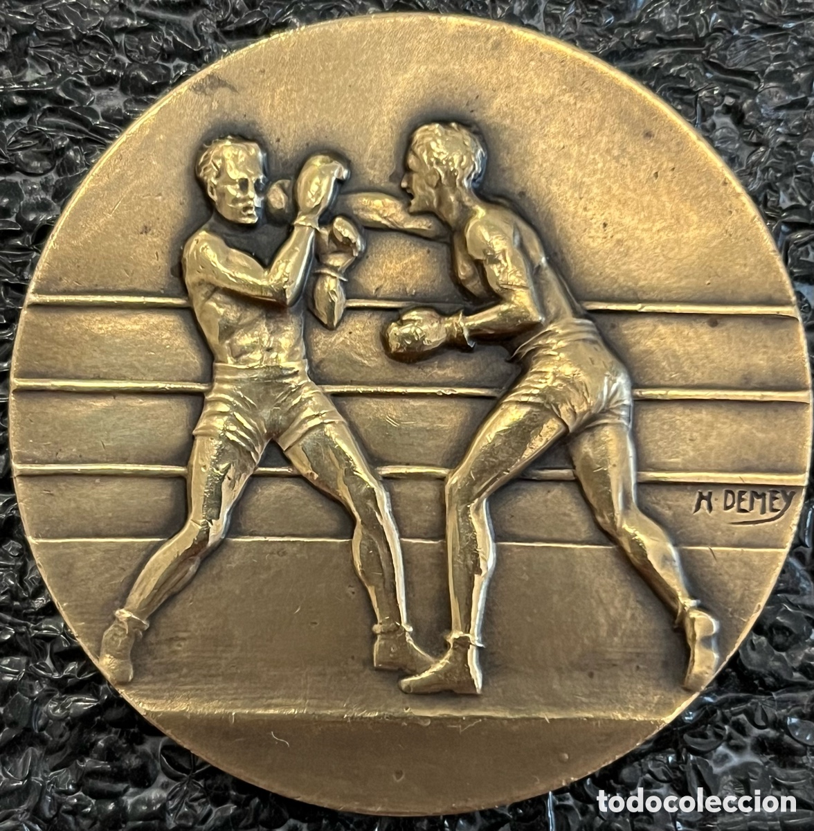 Medallas tem&aacute;ticas: Antigua Medalla francesa de bronce - Boxeo - Foto 1