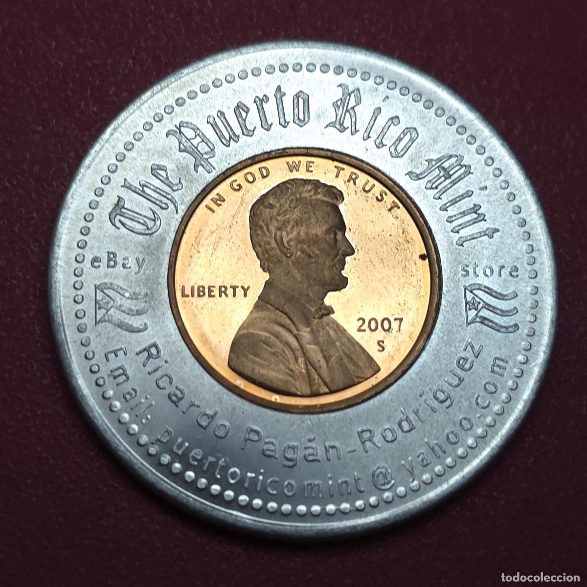 Medallas tem&aacute;ticas: MEDALLA FICHA PUERTO RICO 1 CENTAVO RICARDO PAGAN-RODRIGUEZ SC-