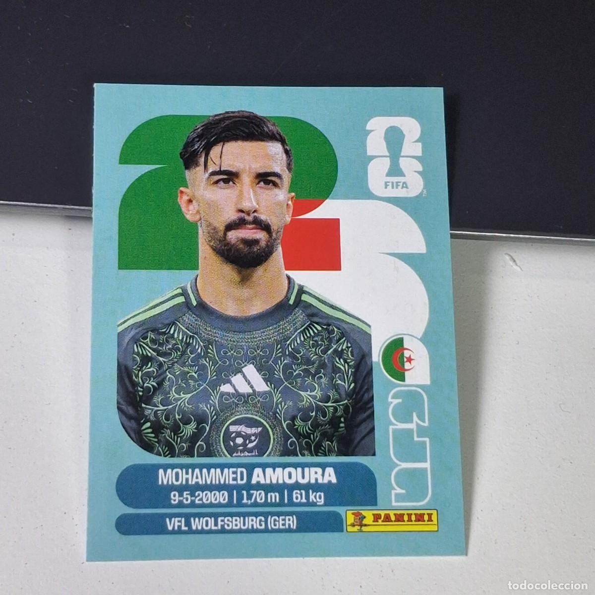 Medallas tem&aacute;ticas: B29 ALG 20 ALG20 MOHAMMED AMOURA ARGELIA ALG MUNDIAL FIFA WORLD CUP 2026 STICKER PANINI