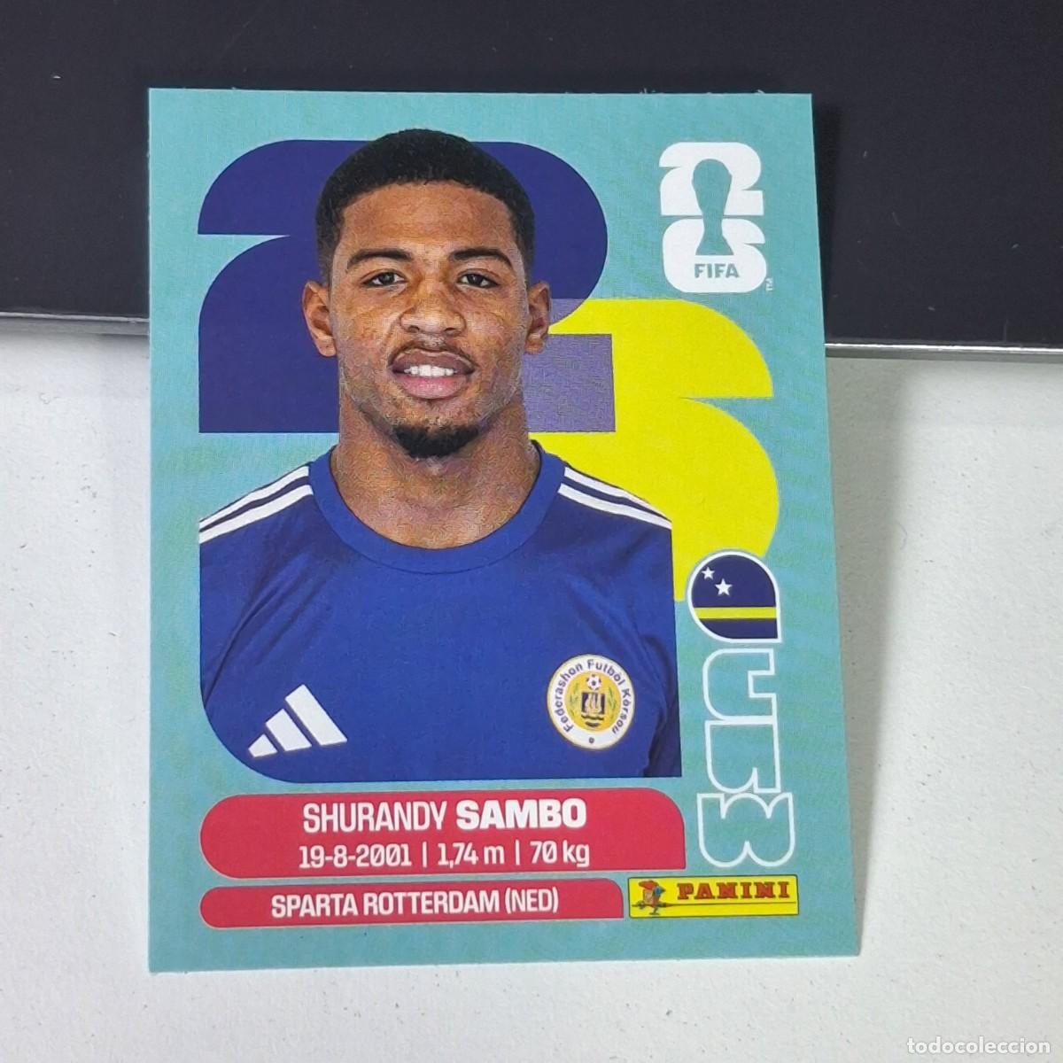 Medallas tem&aacute;ticas: B29 CUW8 SHURANDY SAMBO 8 CURAZAO CURA&Ccedil;AO MUNDIAL FIFA WORLD CUP 2026 STICKER PANINI