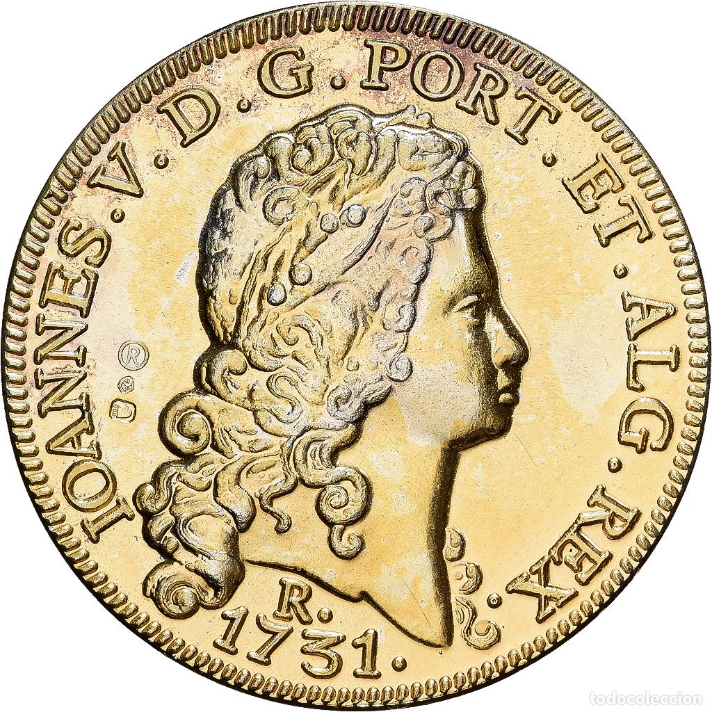 Medallas tem&aacute;ticas: [#1529562] Portugal, medalla, Reproduction Dobra Jean V, Oro vermeil, SC