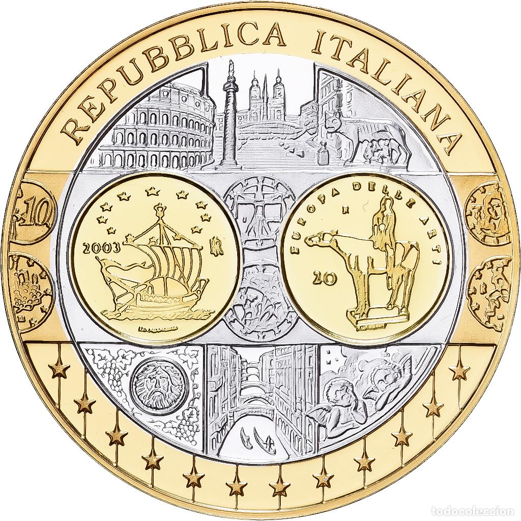 Medallas tem&aacute;ticas: [#1529631] Italia, medalla, Europa, Plata, FDC