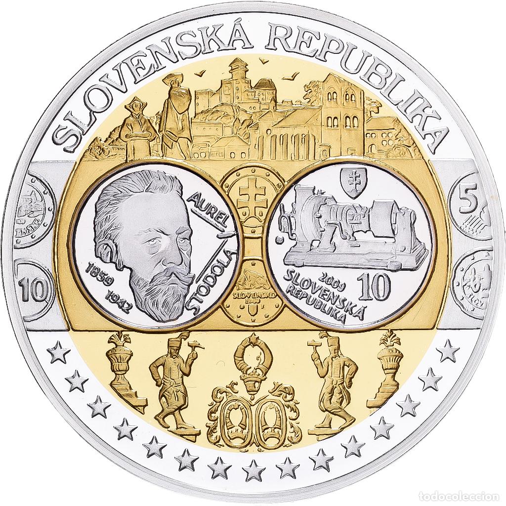 Medallas tem&aacute;ticas: [#1529642] Eslovaquia, medalla, Europa, Plata, FDC