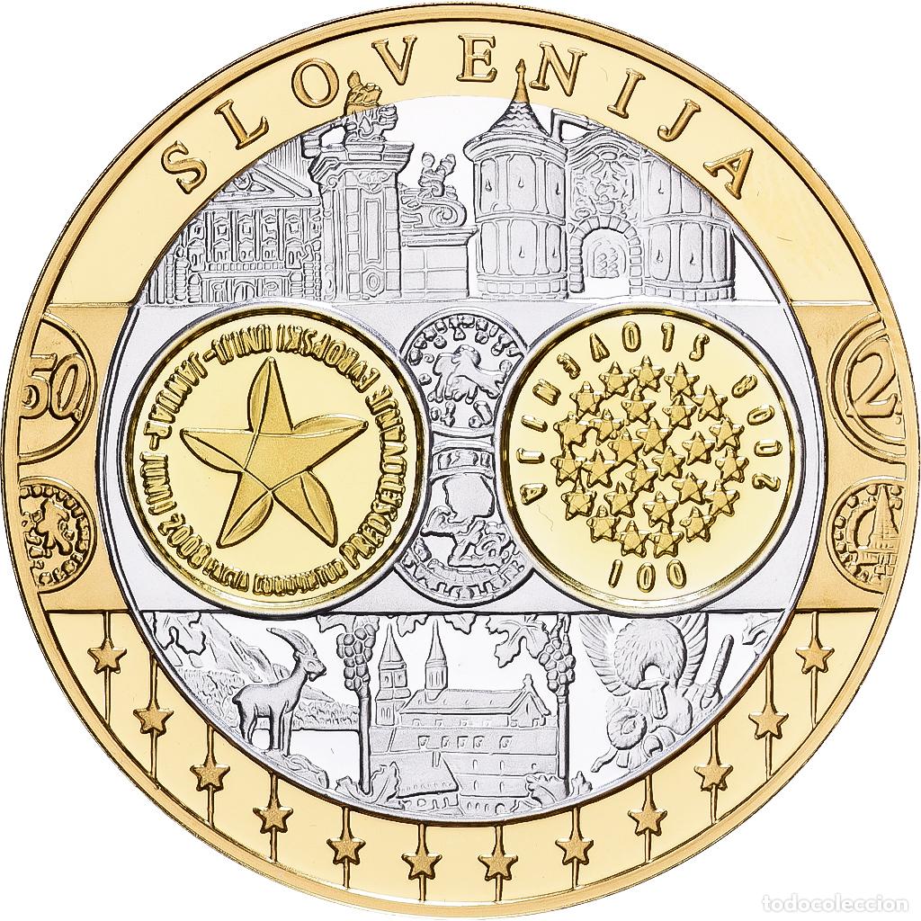 Medalhas tem&aacute;ticas: [#1529891] Eslovenia, medalla, Europa, Plata, FDC