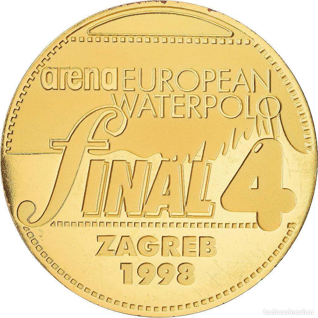 Medallas tem&aacute;ticas: [#1529480] Croacia, medalla, Arena European Waterpolo, Zagreb, 1998, Copper Gilt, EBC
