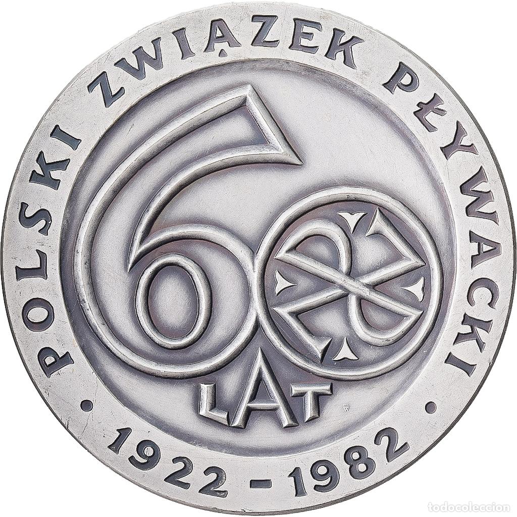 Medallas tem&aacute;ticas: [#1529478] Polonia, medalla, Polski Zwiazek Plywacki, 1982, Bronce plateado, MBC+