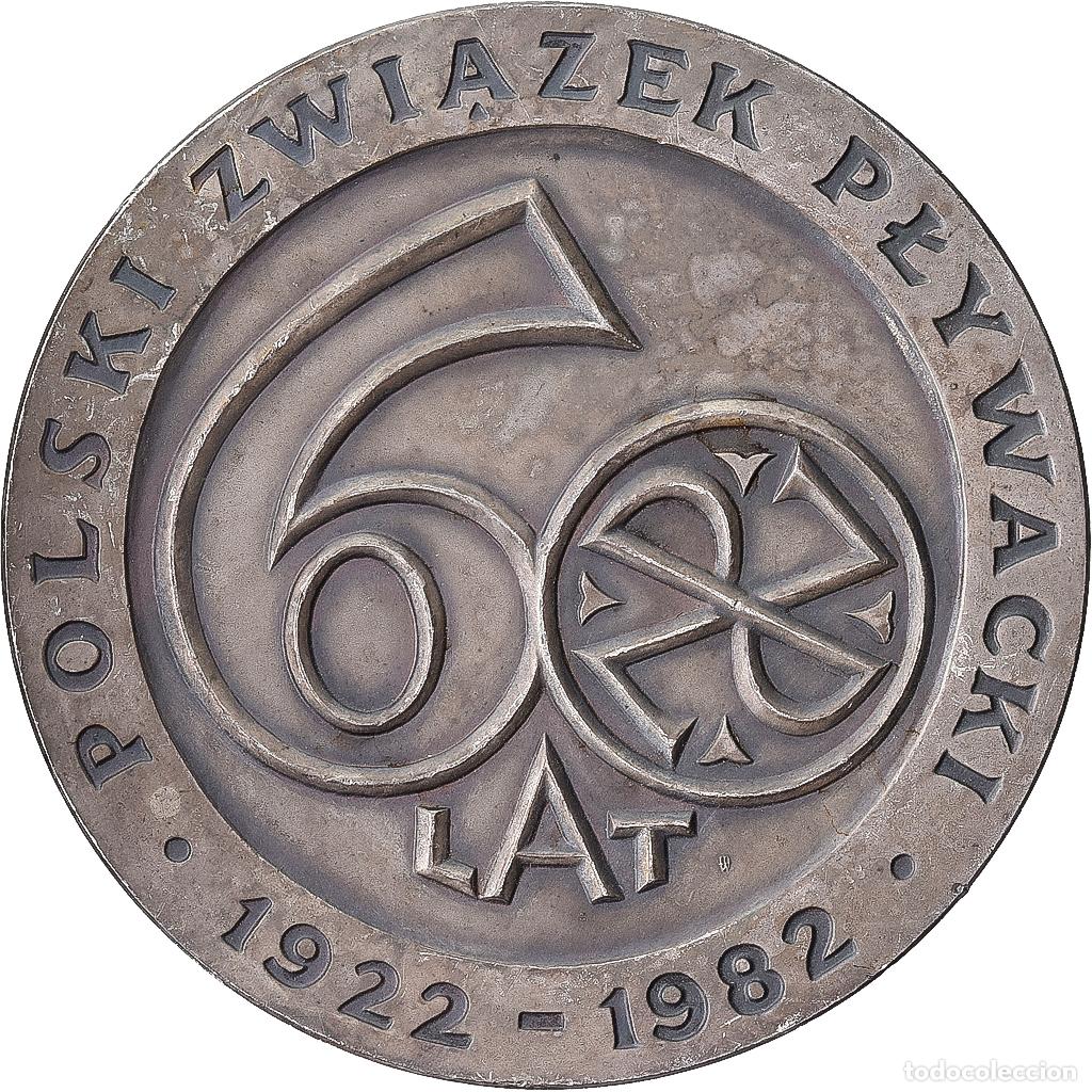 Medallas tem&aacute;ticas: [#1529479] Polonia, medalla, Polski Zwiazek Plywacki, 1982, Bronce plateado, MBC