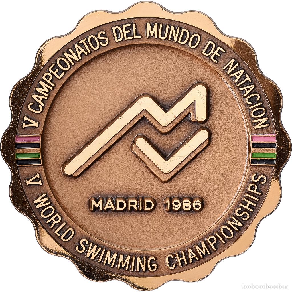 Medallas tem&aacute;ticas: [#1529499] Espa&ntilde;a, medalla, V Campeonatos del Mundo de Natacion, Madrid, 1986, Bronce, EBC