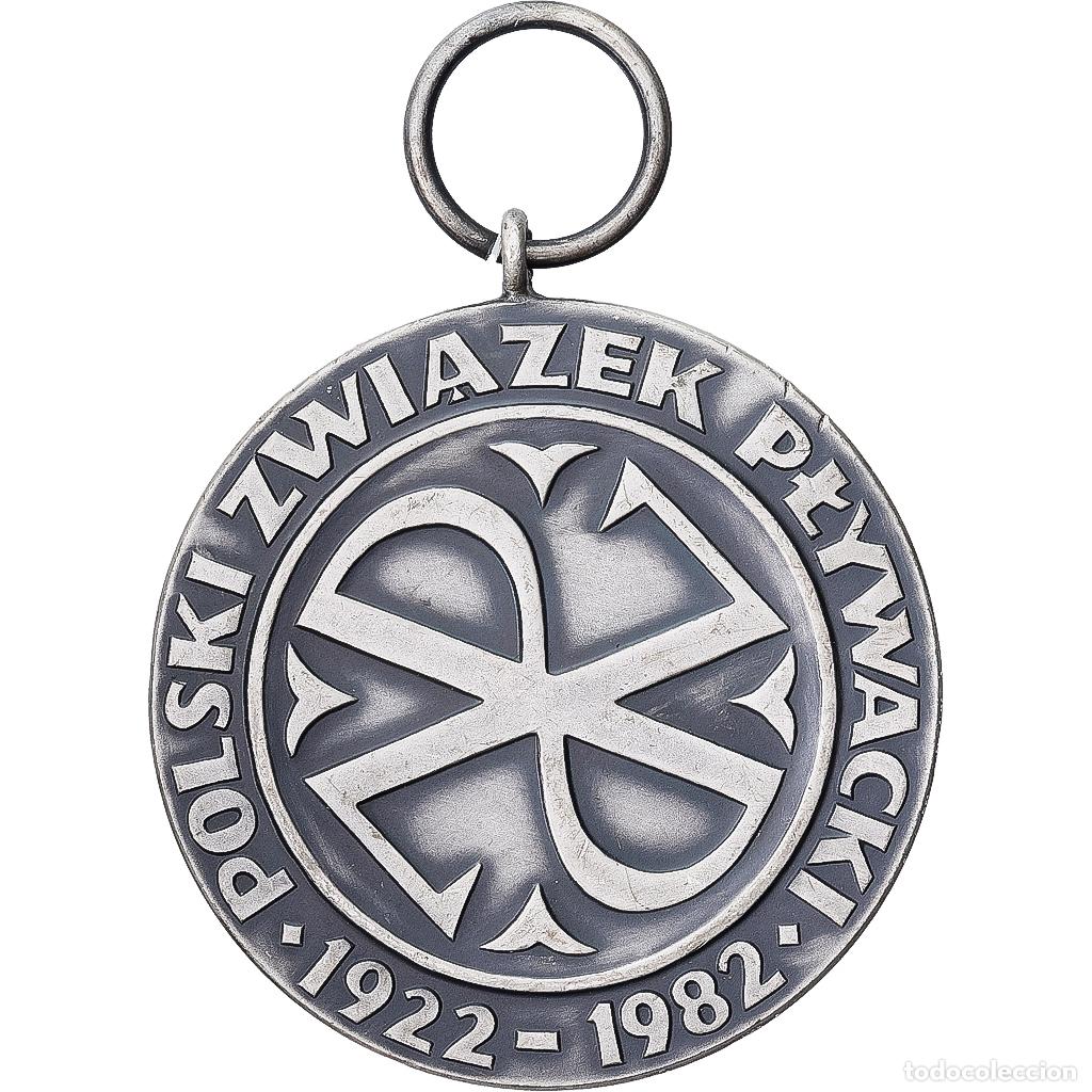 Medallas tem&aacute;ticas: [#1529508] Polonia, medalla, Polski Zwiazek Plywacki, 1982, Bronce plateado, EBC