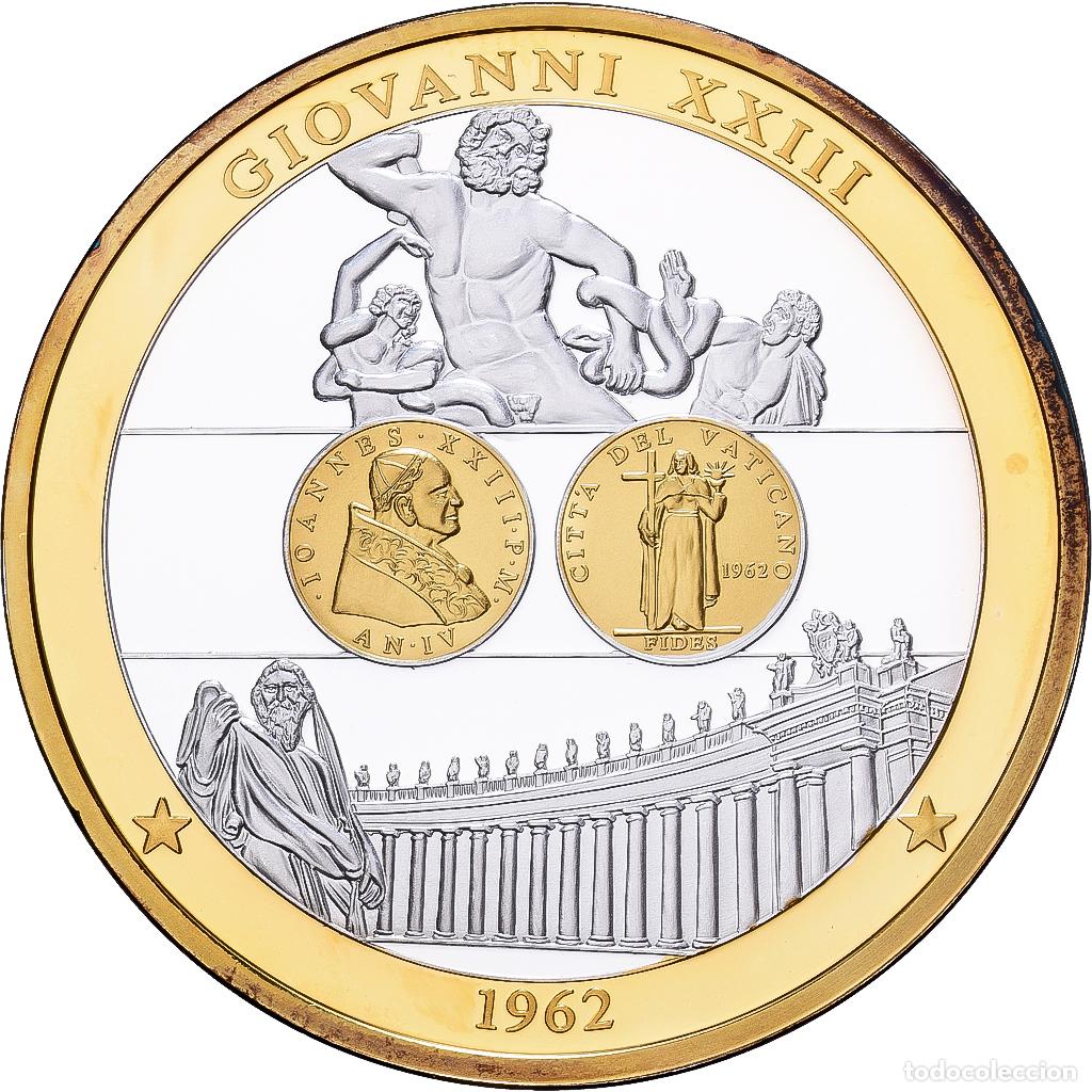 Medallas tem&aacute;ticas: [#1529681] CIUDAD DEL VATICANO, medalla, Le Pape Jean XXIII, 2009, Plata chapada en cobre