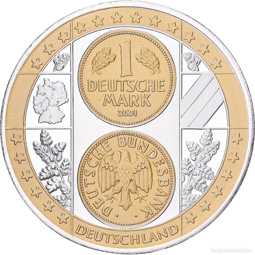 Medallas tem&aacute;ticas: [#1529841] Alemania, medalla, Precious Treasuries, 1 Deutschemark, Plata chapada en cobre