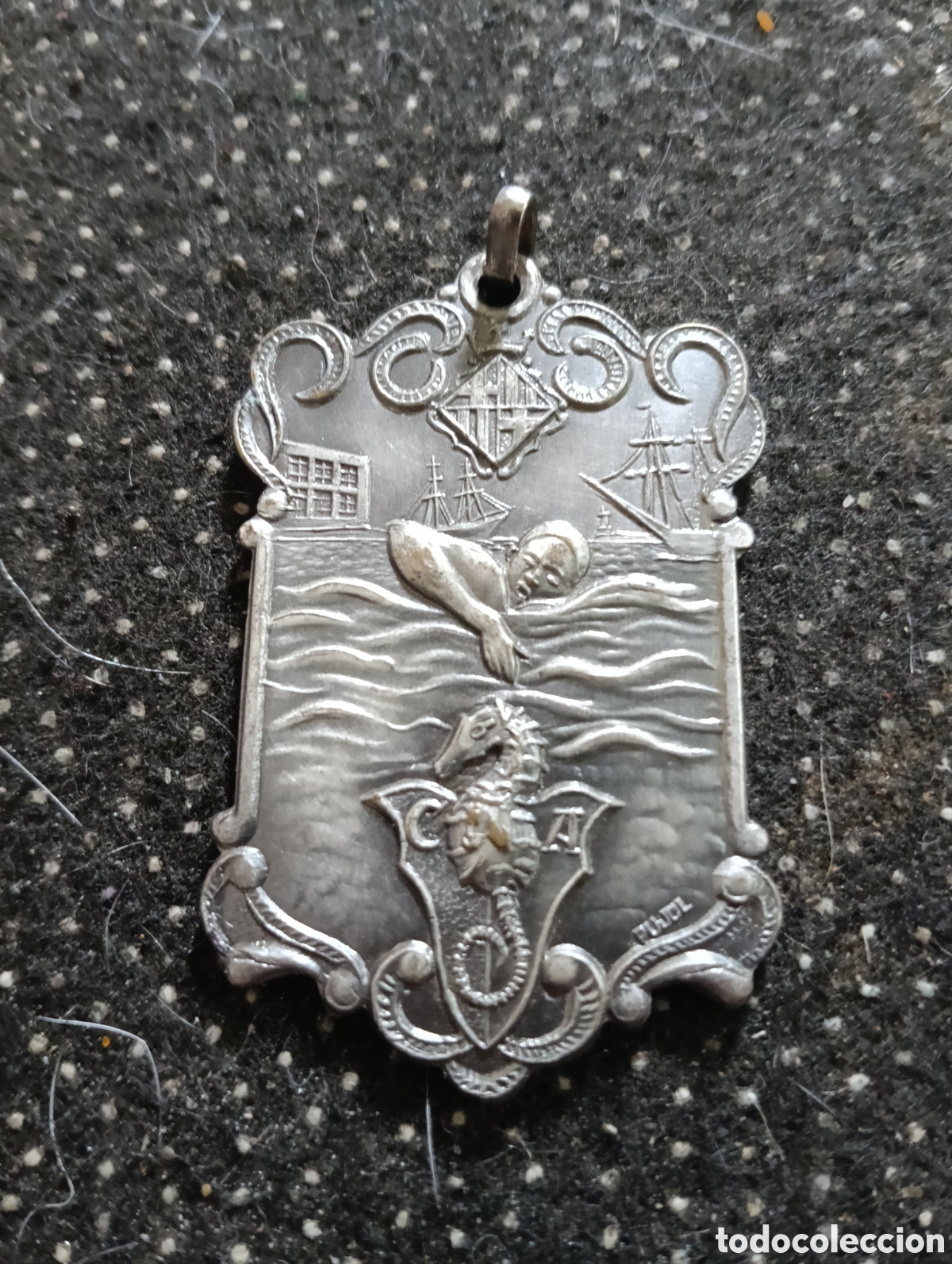 Medallas tem&aacute;ticas: MEDALLA 51 TRAVESIA DEL PUERTO DE BARCELONA. FIESTAS DE LA MERCED 1978 NATACION
