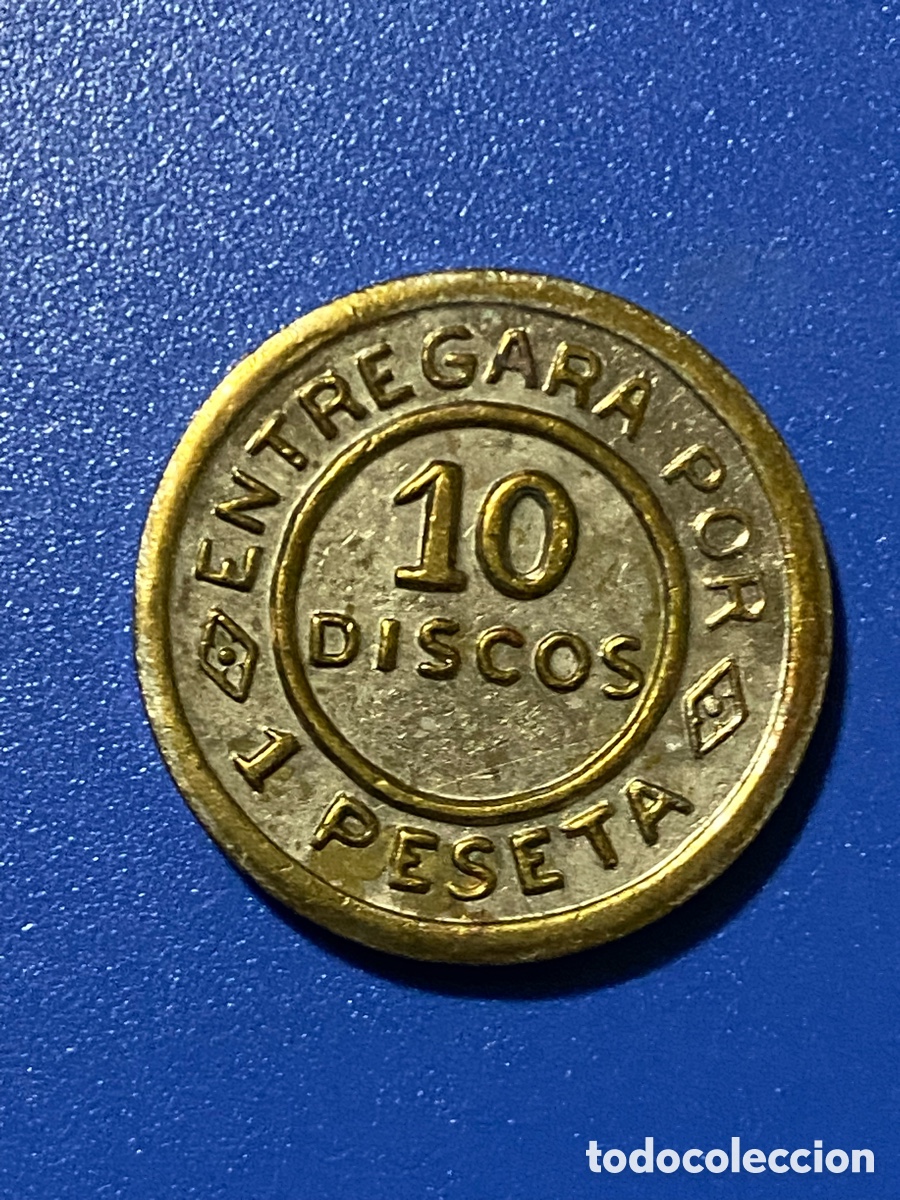 Medallas tem&aacute;ticas: Ficha naval 10 discos 1 peseta S E C N