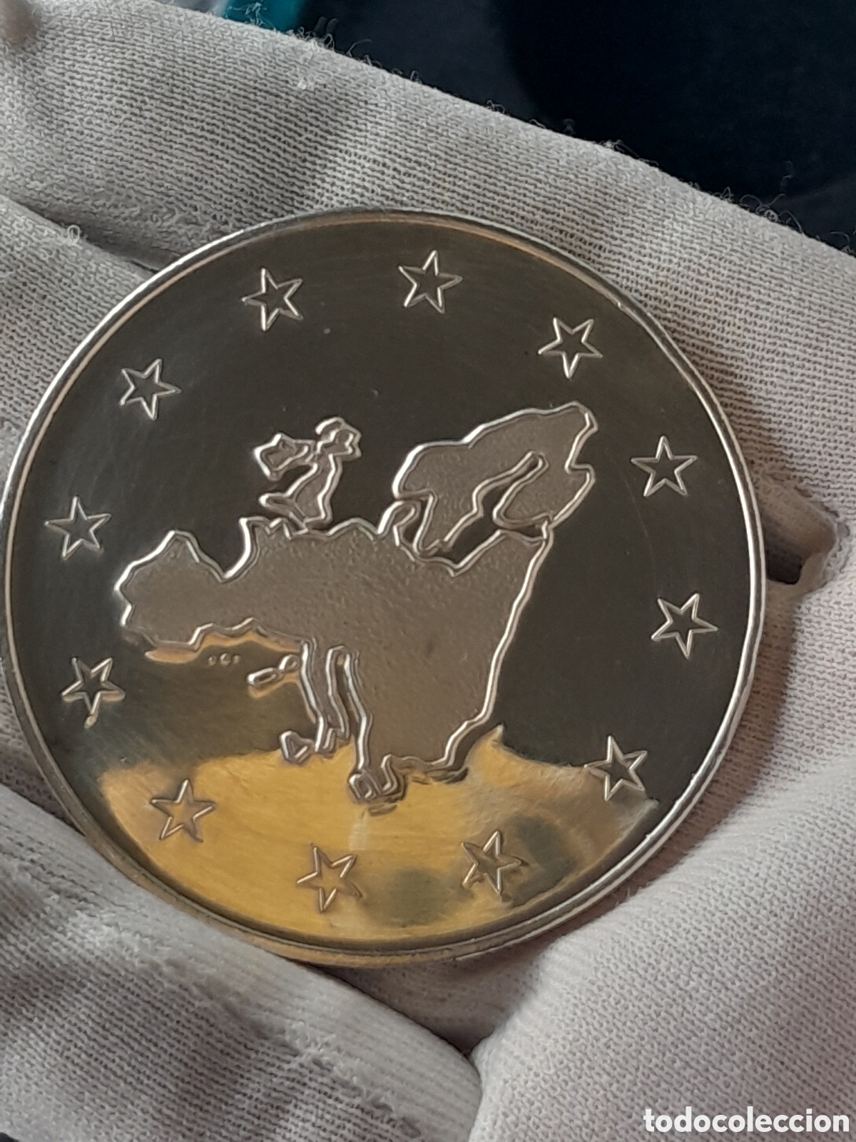 Medalhas tem&aacute;ticas: Estuche Medalla Plata .925 FNMT 1995 - Aprobaci&oacute;n Euro Madrid . Silver