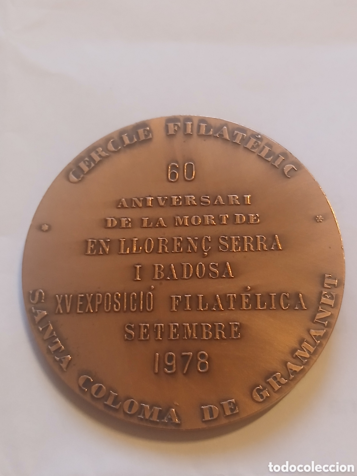 Medallas tem&aacute;ticas: LLORENS SERRA i BADOSA 1866-1918.SANTA COLOMA DE GRAMANET