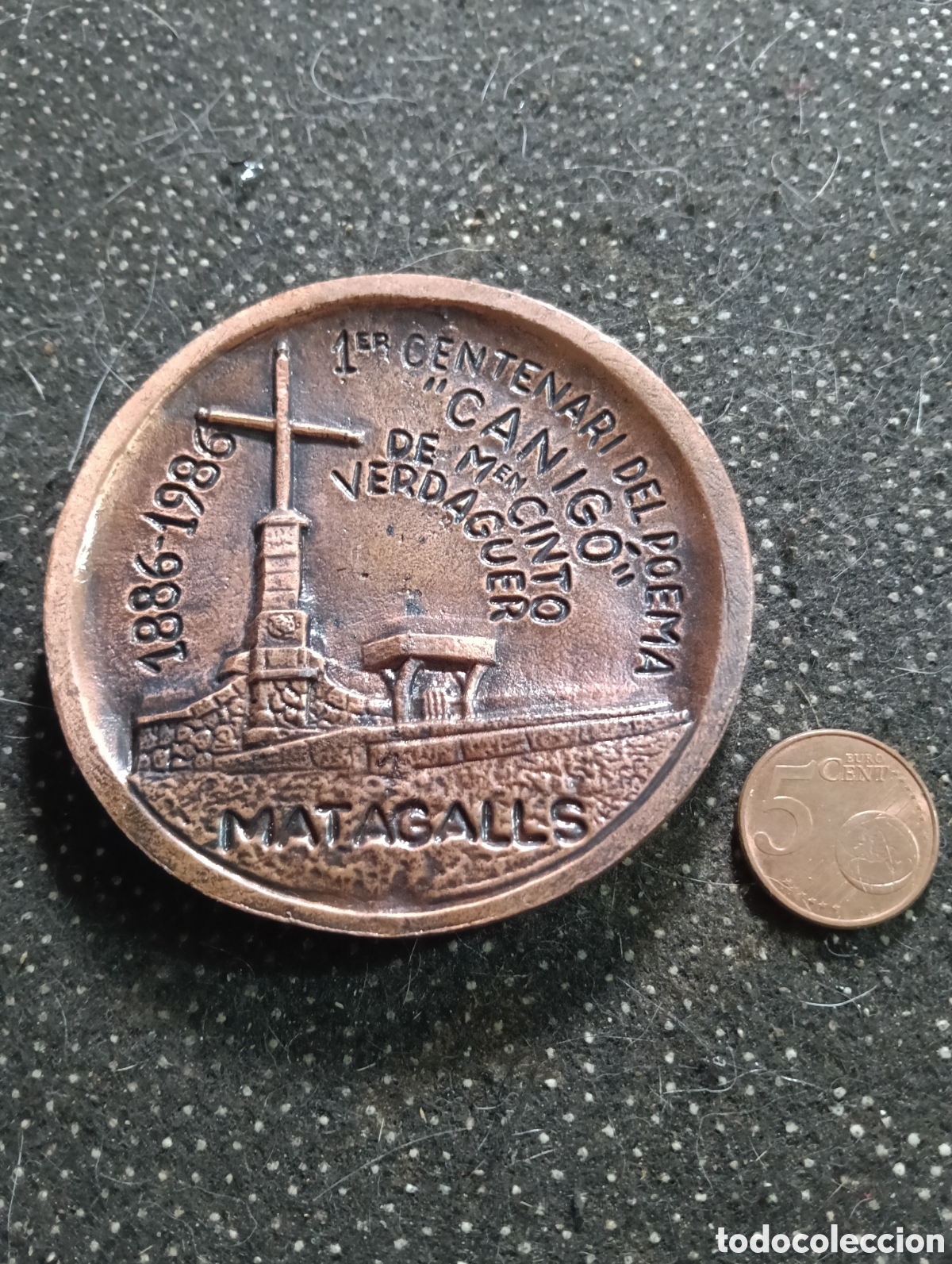 Medallas tem&aacute;ticas: Medalla 1986 para celebrar el 1er Centenario de la publicaci&oacute;n del poema &rdquo;Canig&oacute;&rdquo; del c&eacute;lebre escrit