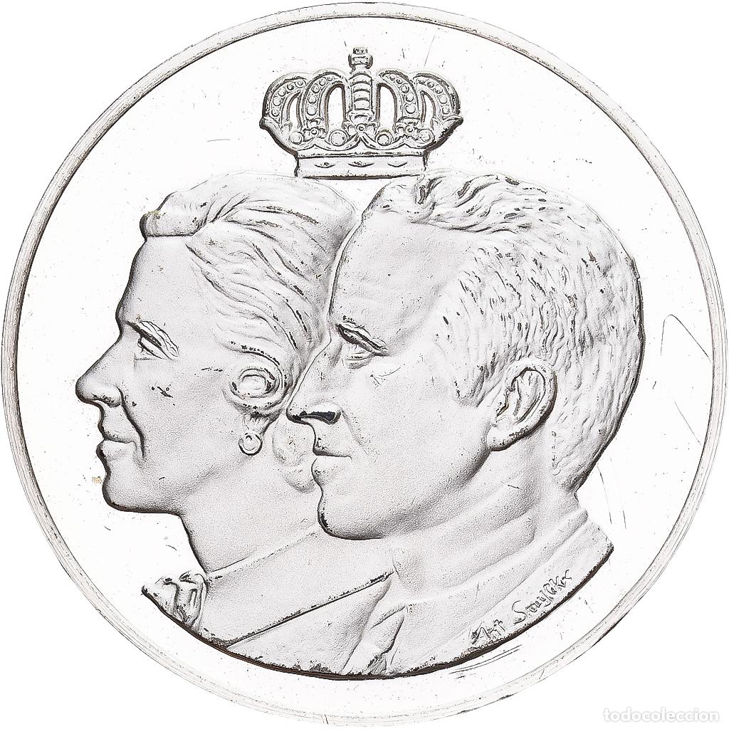 Medallas tem&aacute;ticas: [#1214041] B&eacute;lgica, medalla, Baudouin I et Fabiola, 1980, Plata, SC
