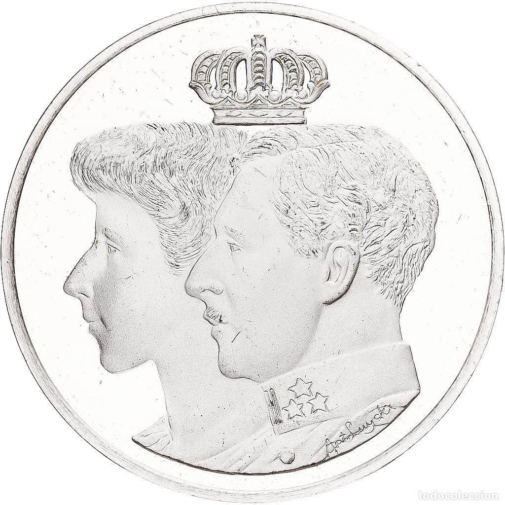 Medallas tem&aacute;ticas: [#1214042] B&eacute;lgica, medalla, Albert et Elisabeth, 1980, Plata, SC