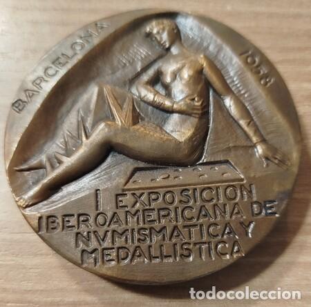 Medallas tem&aacute;ticas: Rara Medalla de la 'I Exposici&oacute;n Iberoamericana de Numism&aacute;tica y Medallistica' de 1958.