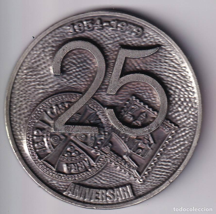 Thematic medals: MEDALLA DEL 25 ANIVERSARIO GRUP FILATELIC Y NUMISMATIC DE TERRASSA DEL A&Ntilde;O 1979 (DIAMETRO 7cm)