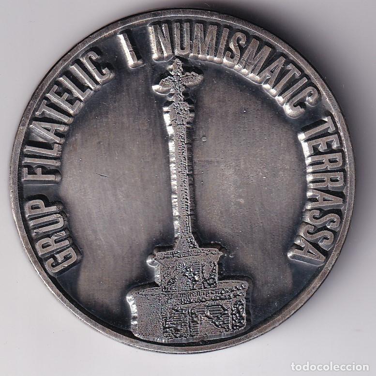 M&eacute;dailles th&eacute;matiques: MEDALLA DE XIV EXPOSICIO FILATELICA Y NUMISMATICA DE TERRASSA DEL A&Ntilde;O 1976 (DIAMETRO 6cm)